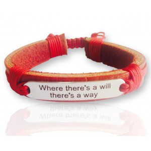 Where There`s A Will Leather Bracelet